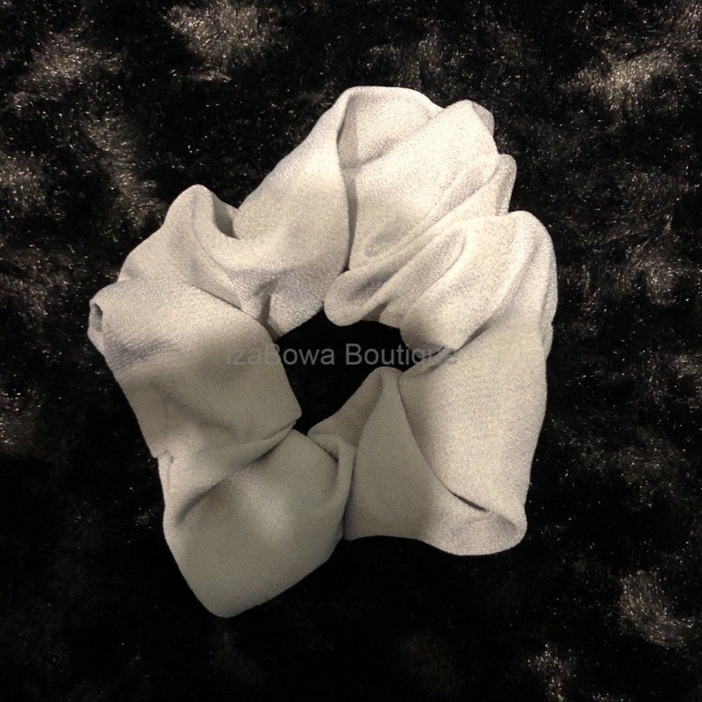 Grey Satin Scrunchie SC2943 HANDCRAFTED Handmade Boutique